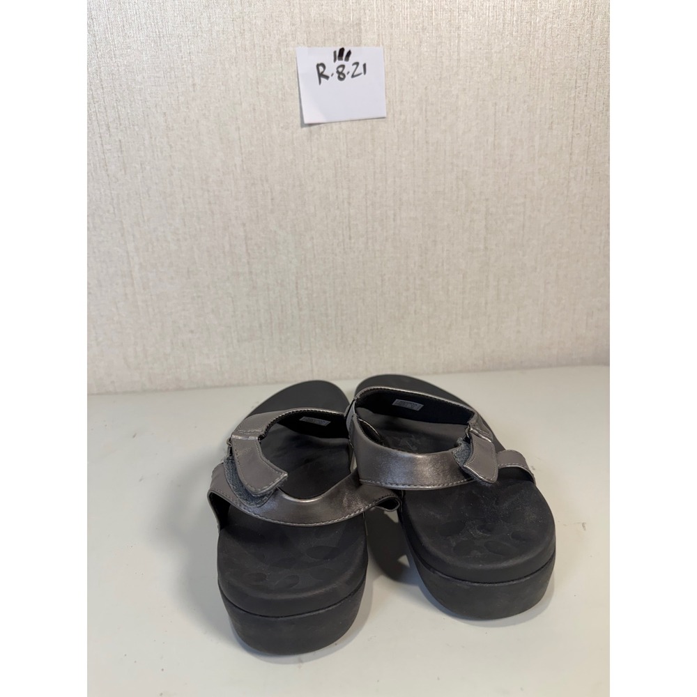 Megnya Orthotic Walking Sandals Metallic Grey Pewter Ankle Strap us size 10-10.5 - Picture 3 of 7